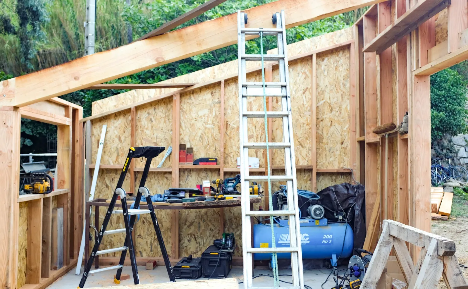 Travaux de l'intérieur du gîte